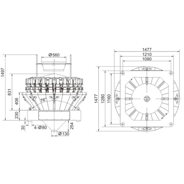 10,1» Weigher картофельных чипсов 24 экрана касания главных Multi главных