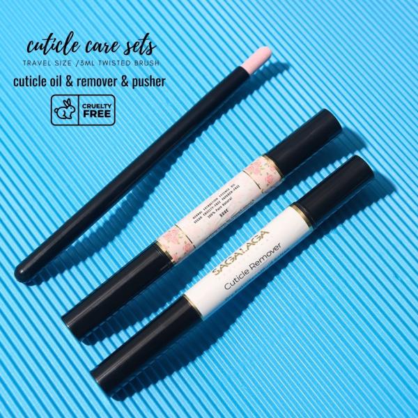 Cuticle Softener Remover Nail Pusher Tool Kit with 14 Scented Cuticle Oil Pens in Customized Individual Box