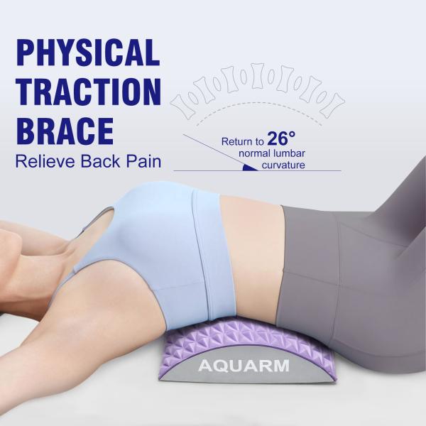 Woowave Purple Lower Back Stretcher for Massage TPE Pillow Say Goodbye to Back Pain