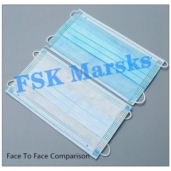 Non Woven Disposable Medical Mask Blue Surgical Mouth Mask 3 Layer For Hospital