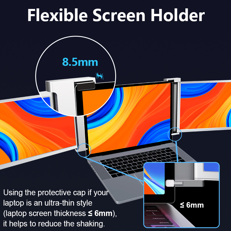 14In Clip On Laptop Screen 1920*1080 Triple Screen Laptop Extender