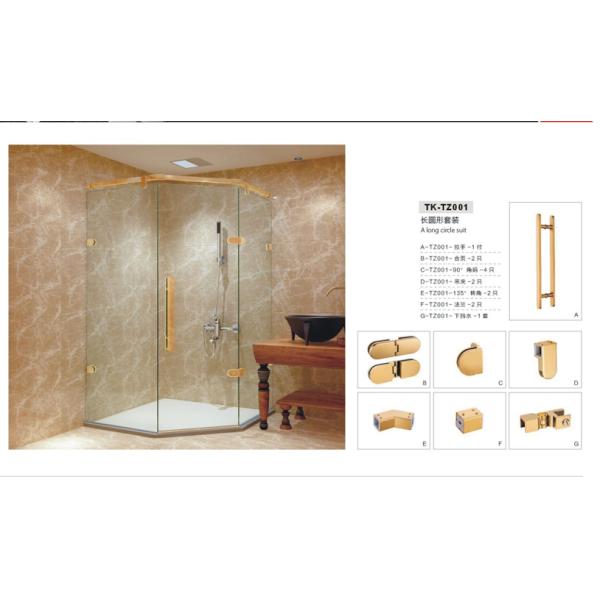 Hotel Bathroom Essential Modern SS304 Mirrored Sliding Shower Door for Renovation