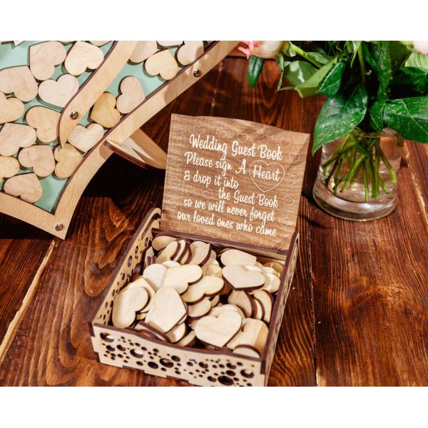 Personalized Alternative Wedding Guest Book Heart shape Our Guestbook Sign