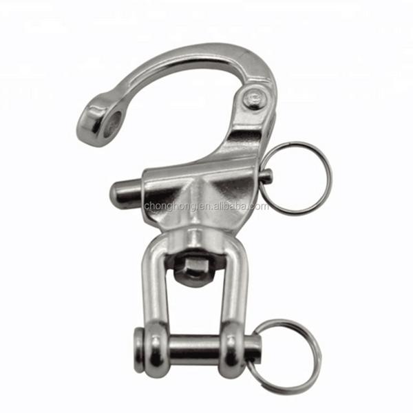 Manille à émerillon en acier inoxydable 316 avec goupille de sécurité