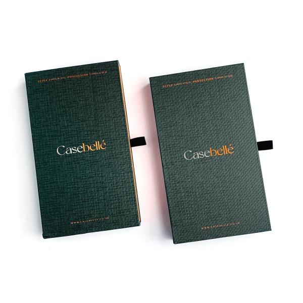 Custom Gold Stamping Logo Luxury Cell Phone Case Packaging Box Slide Out Box Special Paper Drawer Boxes