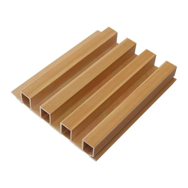 Moderno Fluted 3D Slat Interior Madeira Grão PVC WPC painel de parede para decoração impermeável