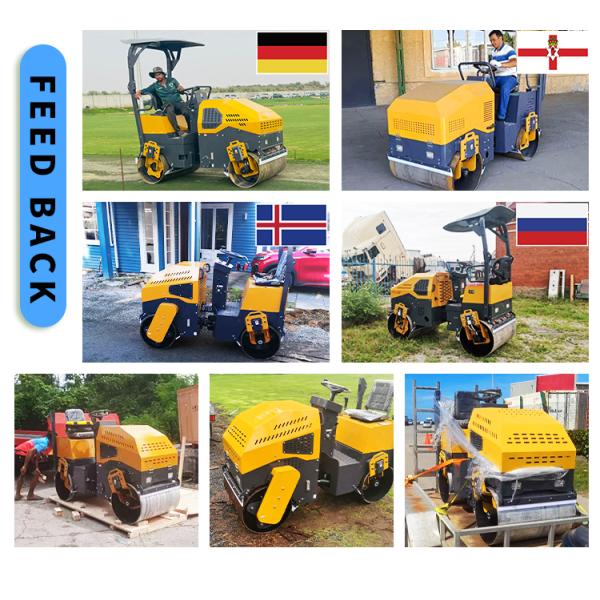 Construction Machinery Manufacturer Double Drum Roller Compactor Vibratory Hydraulic Diesel Small Asphalt Roller Machine