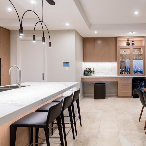 OEM Modern Melamine Kitchen Cabinet Wood Grain