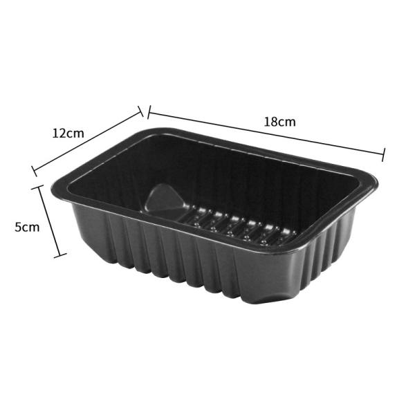 FDA Yellow 18*12*5cm Frozen Food Tray Packaging