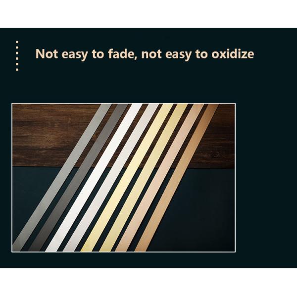 Jinhengsteel Wall Decorative Flat Tile Trims Metal Strips Stainless Steel