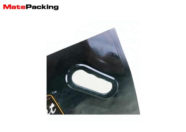 Die Cut Reinforced Handle Pet Food Packaging Bags Custom Printing Flat Bottom