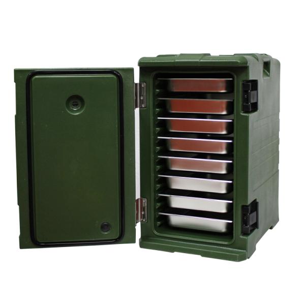 120L Green Insulated Food Pan Carrier  CFC Free Thermo Preserving 8 Layers For Hot Food