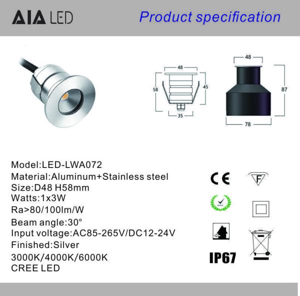 IP67 Waterproof LED underground lights COB inground light/led buried lamp for park
