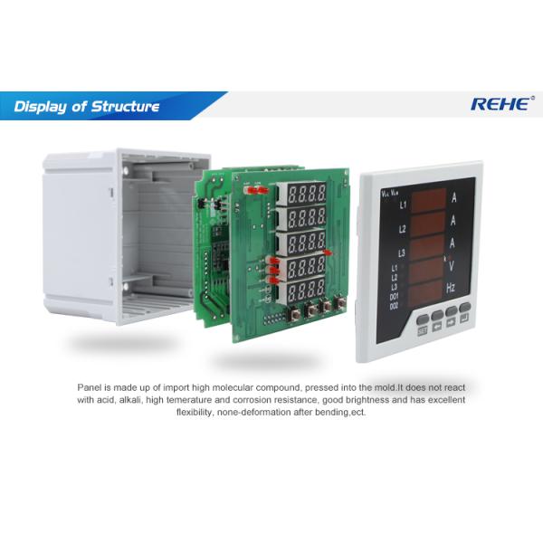Slim model Three  phase multi amp volt Hz digital multi panel Meter 010v meter
