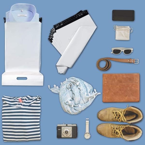 GDCX Custom Matte Plastic Envelope Poly Mailers Shipping Bag With Handle Airwaybill Poly Mailer With Handel Logo Packaging Bags