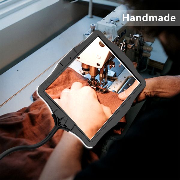 Magnifier Lamp With Floor Stand Infinite Adjustment of Light Brightness 360 Degree Rotation, Multi-Angle