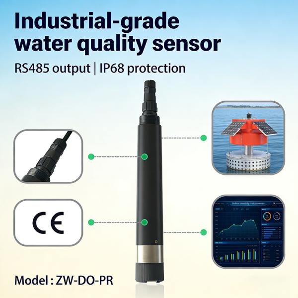High Precision RS485 12-24VDC Dissolved Oxygen Sensor for Online Water Quality Monitoring