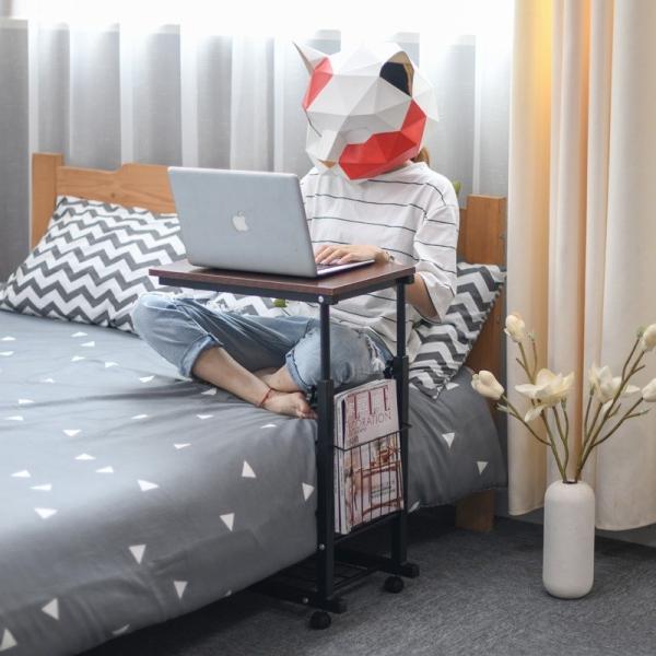Student Study Height Adjustable Computer Desk Wooden Modern Cheap Coffee Table with Wheels Laptop Stand Work Station