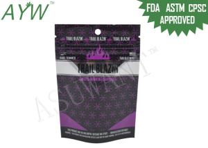 Cool Weed Baggies Odour Resistant With Zip Lock , Clear Window Small Plastic