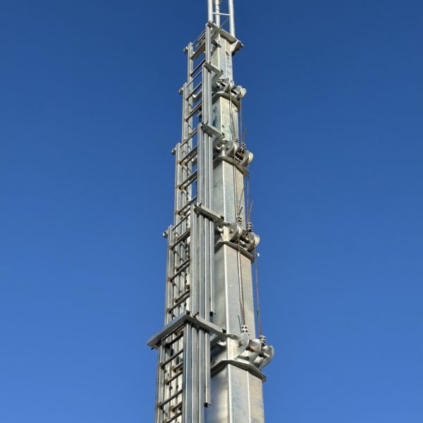 Heavy Duty Telescopic Tower with Vertical Deviation Less Than One Per Thousand Offering Performance for Communication and Lighting Tasks
