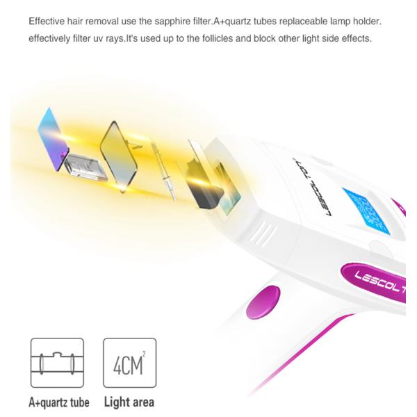 Portable Home Laser Hair Removal Machine With 100000 Pulse Tender Skin