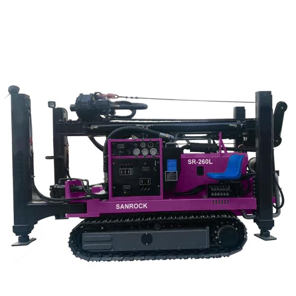 78kw Diesel Water Well Drill Rig Hydraulic Rotary Borehole  Portable Water Drilling Rig