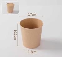 Contenedores de papel desechables ecológicos con tapa