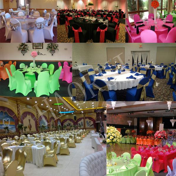 2019 Coloured  Universal Spandex  Lycra Banquet Chair Cover Stretch Elastic  for Wedding Party  decoration