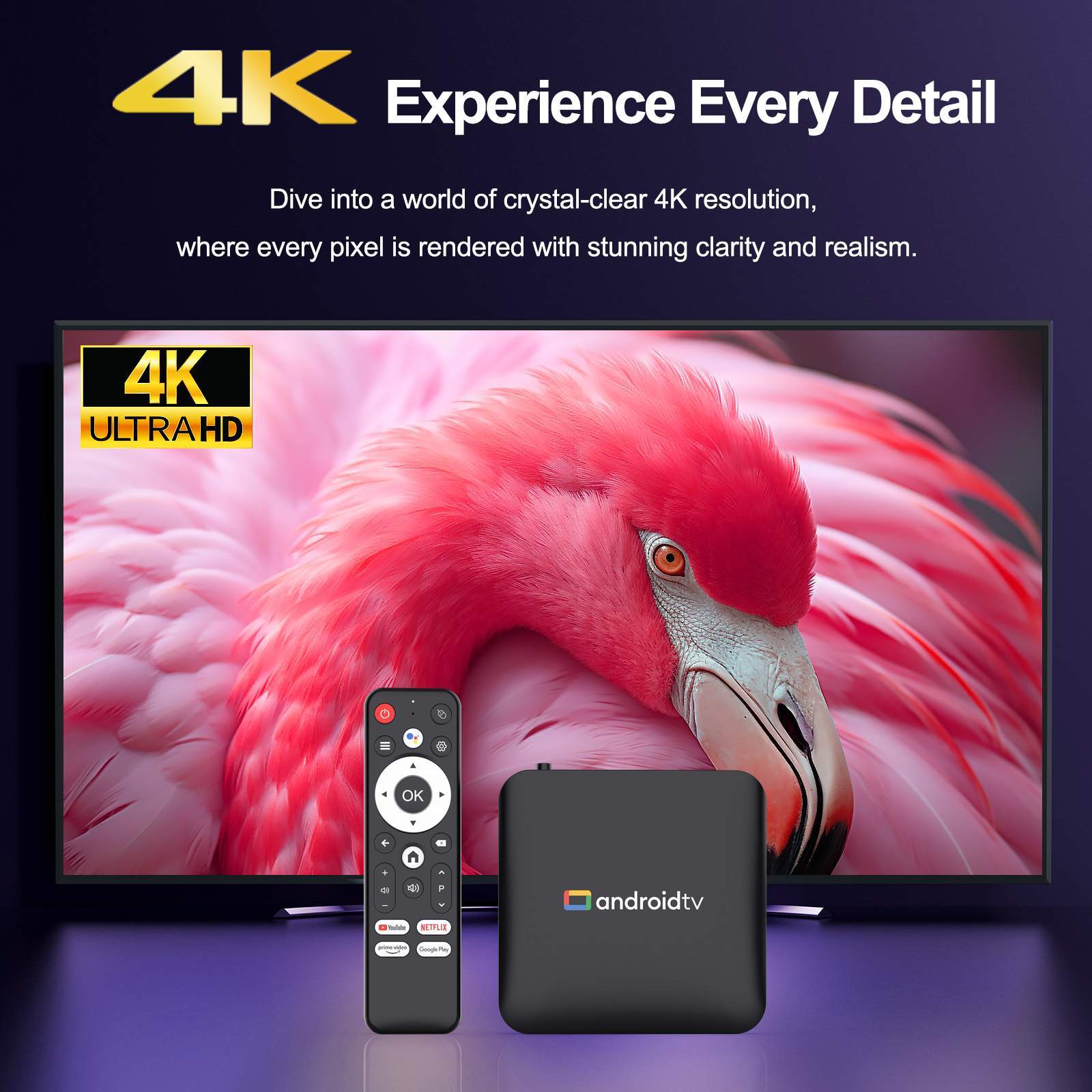 H96 Max Android 14 Ultra HD 4K Streaming TV Box With Quad Core Processor