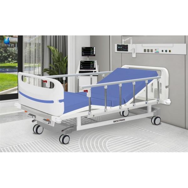 Easy Moving Manual Hospital Bed With Side Rails Mattress For Emergency Room