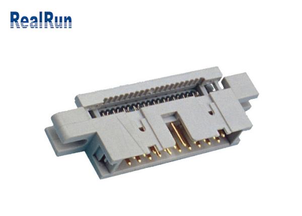 2×8P Ejector Header Connector LCP PBT 2.54 Idc With Shrouded Crimp Wire