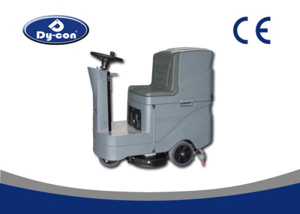 PVC / Ceramic Ride On Floor Scrubber Dryer Machine One Key Control High Pressure
