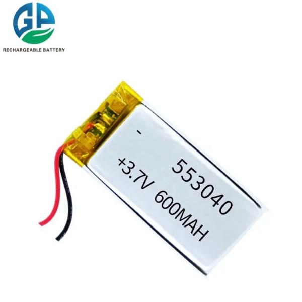 High Capacity 600mAh 3.7V Li Polymer Battery with 500 Times Cycle Life for Digital Products