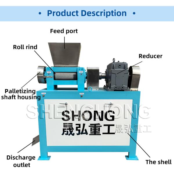 Granulateur à extrusion à double rouleau pour engrais composés 1,5 t/h