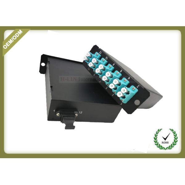 MPO - LC Cold - Roll Steel Fiber Optic Distribution Box 50 / 125 OM3 Load With Patch Panel