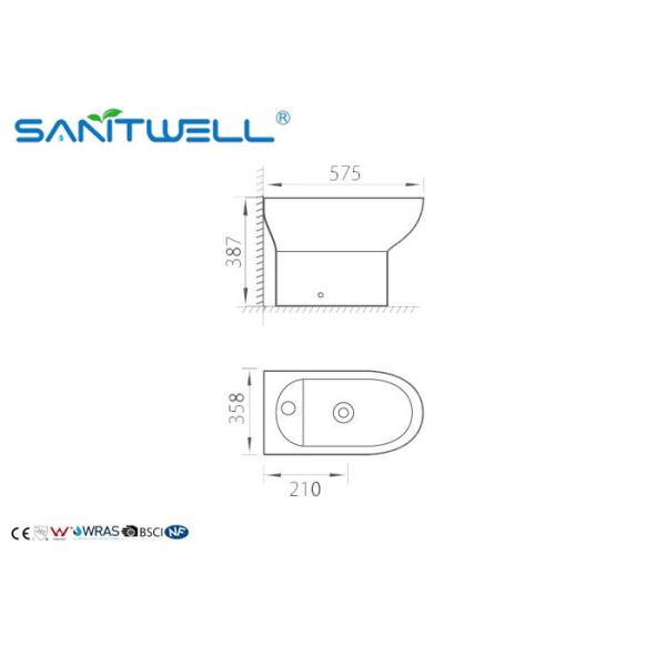 Размер туалета 575*358*387мм биде биде ВК украшения керамический био