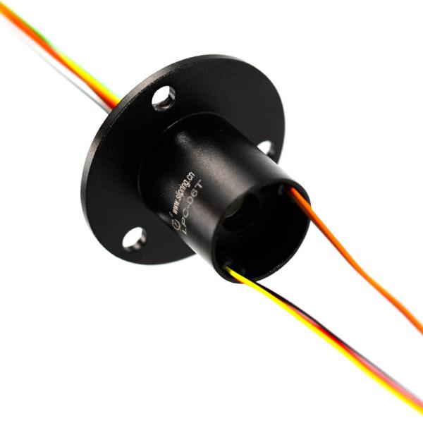 Anillo de resbalón eléctrico de cápsula con 6 circuitos a través del agujero LPC-06T
