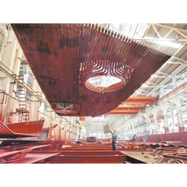 Condensing Gas Boiler Water Wall Panels , Boiler Membrane Wall Tube