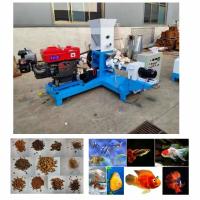 Máquina de flutuação da extrusora da alimentação dos peixes do animal de estimação diesel pequeno da capacidade