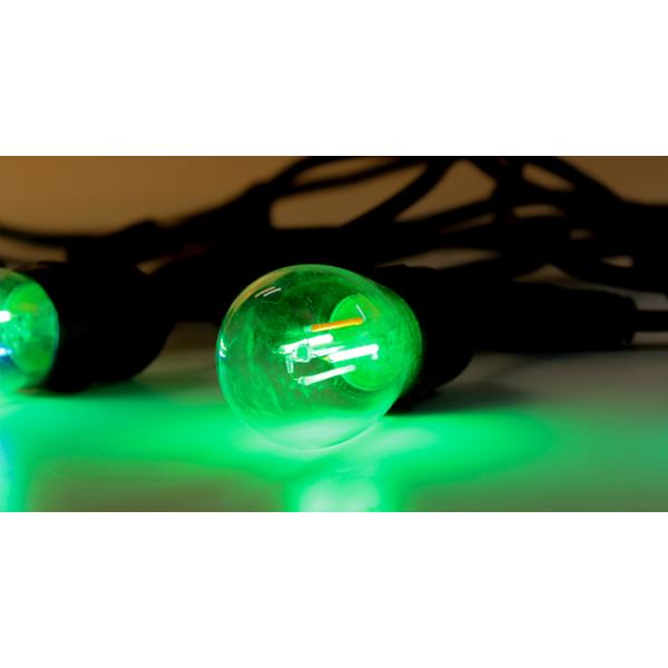 24ft 12 Bulb IP65 Waterproof Festoon Lighting Outdoor Garden Wedding Christmas Decoration S14 RGB LED Filament Bulb Light String