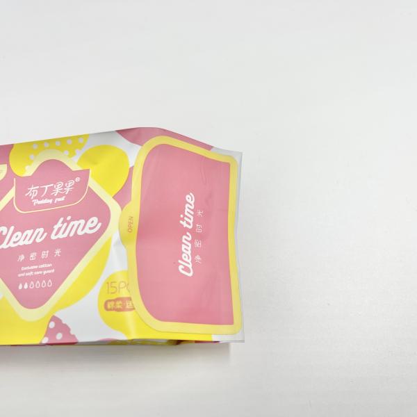 CMYK напечатало сумку алюминиевой фольги санитарной салфетки дам со стикерами