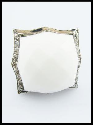 925 Sterling Silver Irregular Shape White Agate Rings For Women Sterling Silver Rings With Stones