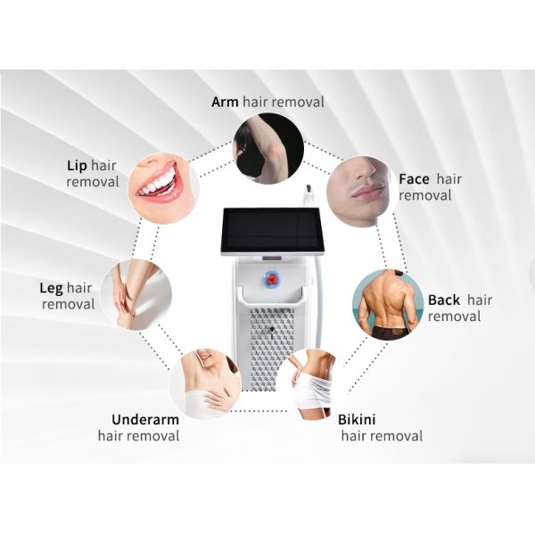Full Body Hair Removal Machine 4000W Standing Diode Hair Removal Laser System