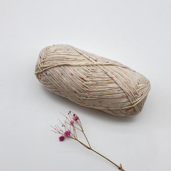 98% Cotton 2% Colored Dot Polyester Mix Color Cotton Yarn Variegated For Diy Toys