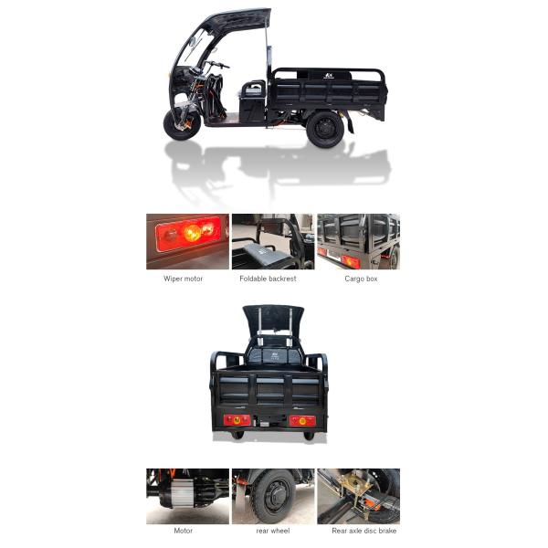 Время зарядки 7-9h Электрический трехколесный велосипед для сухой техники и пассажирского транспорта