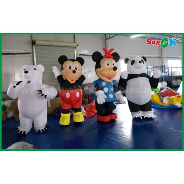 Customized Minnie Mouse Inflatable Christmas Panda / Mouse Shaped For Amusement Park