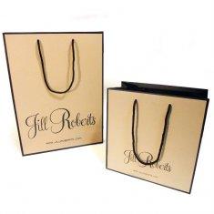Brown réutilisent des sacs de transporteur d'achats de papier d'art imprimant avec la corde en nylon pour la promotion