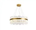 Handmade Cracked Glass And Crystal Pendant Lighting Modern Chandelier Lights ODM ISO9001