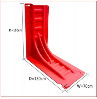 Height 110cm ABS Plastic Red  Anti-UV Convenient Flood Baffier