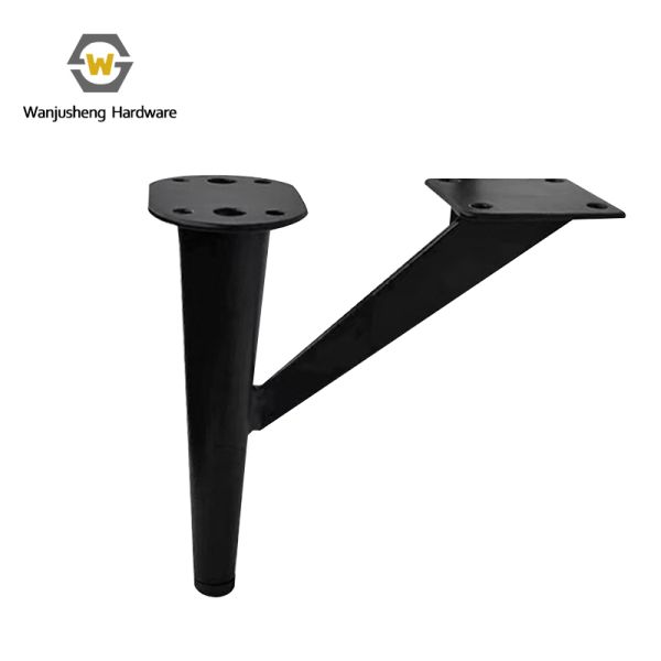 Heavy Duty Metal Black Small Straddle Diagonal Conical Leg Coffee Table Foot Luxury Modern Iron for Kitchen Home Hotel Use